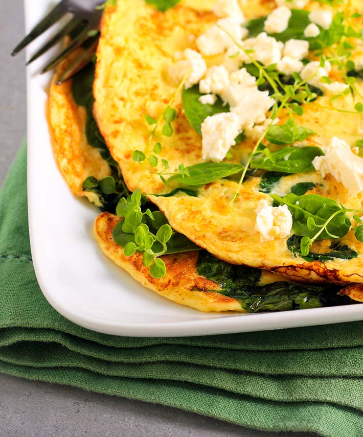 Spinach Feta Omelette