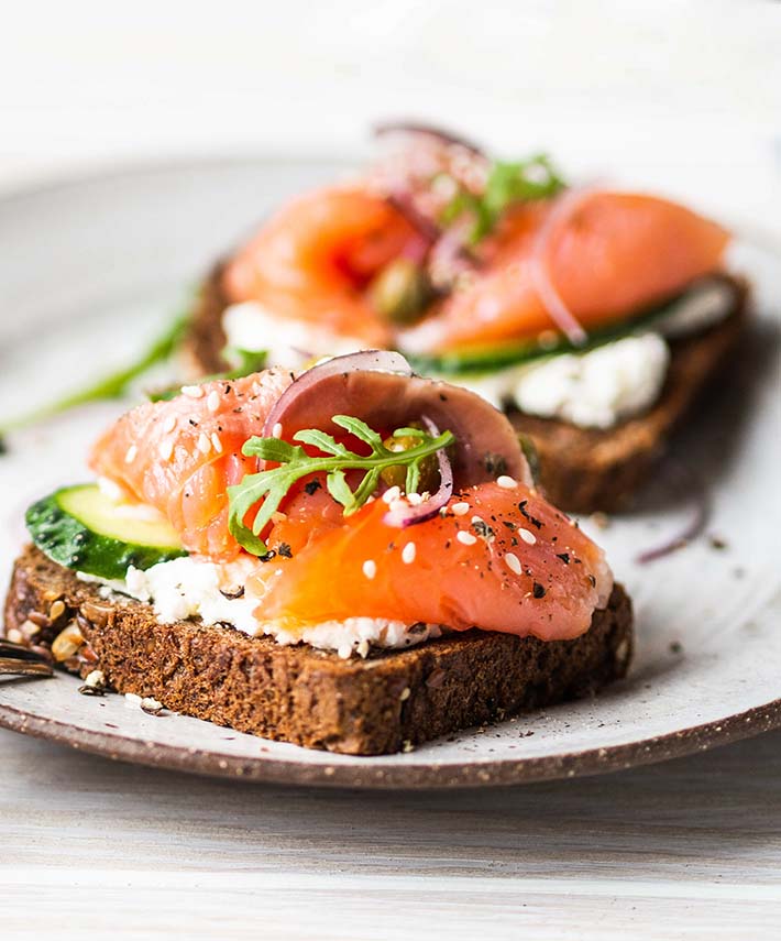 Belle Aurora Cafe Salmon Toast Sandwich